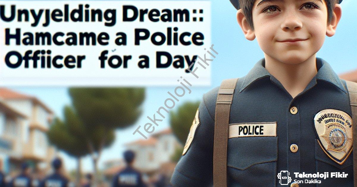 "Muğla'da Engel Tanımayan Hayal: Hamza Bir Günlüğüne Polis Oldu" başlıklı haber için fotorealistik,