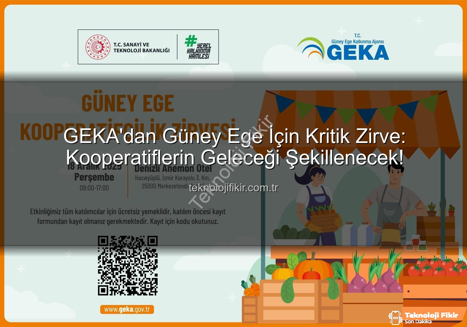 Güney Ege Kooperatifçilik Zirvesi - GEKA'dan Güney Ege İçin Kritik Zirve: Kooperatiflerin Geleceği Şekillenecek!