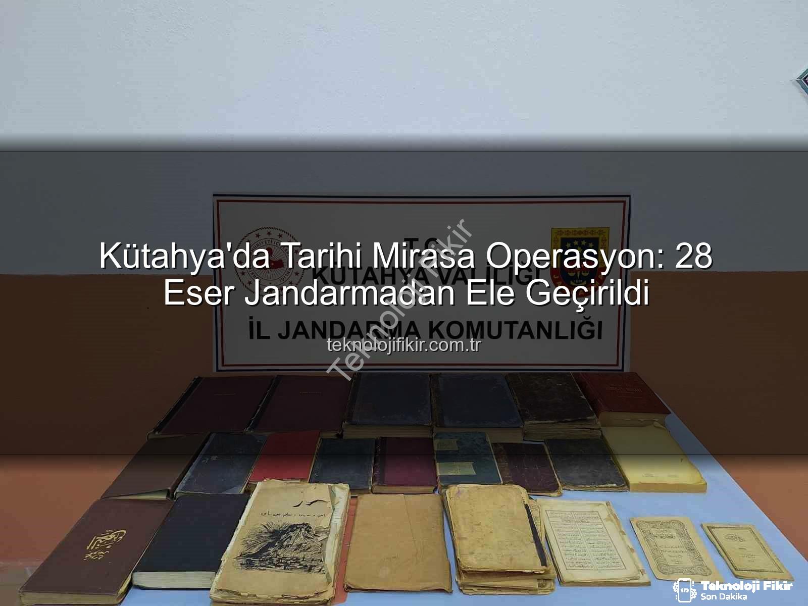 tarihi eser - Kütahya'da Tarihi Mirasa Operasyon: 28 Eser Jandarmadan Ele Geçirildi