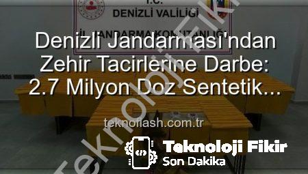 Denizli Jandarması’ndan Nefes Kesen Operasyon: Milyonlarca Doz Sentetik Uyuşturucu Ele Geçirildi!