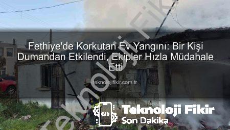 Fethiye’de Korkutan Ev Yangını: Bir Kişi Dumandan Etkilendi, Ekipler Hızla Müdahale Etti